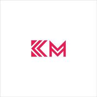 inicial carta km logotipo ou mk logotipo vetor Projeto modelo