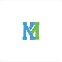 inicial carta km logotipo ou mk logotipo vetor Projeto modelo