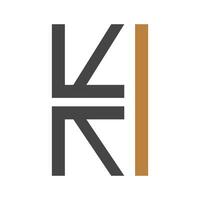 alfabeto iniciais logotipo hk, kh, k e h vetor