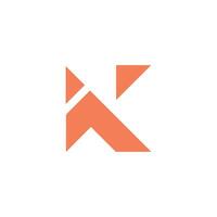 modelo de design de logotipo de letra inicial k vetor