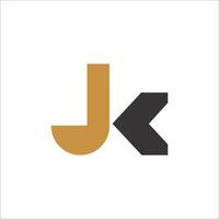 inicial carta jk logotipo ou kj logotipo vetor Projeto modelo