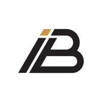 inicial carta ib logotipo ou bi logotipo vetor Projeto modelo
