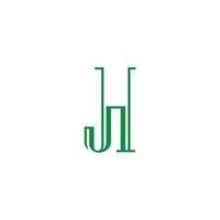 hj, jh, h e j abstrato inicial monograma carta alfabeto logotipo Projeto. vetor