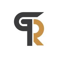 inicial gr carta logotipo com criativo moderno o negócio tipografia vetor modelo. criativo abstrato carta rg logotipo Projeto.