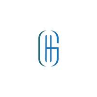inicial carta gh ou hg logotipo vetor modelos