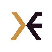 inicial carta fx logotipo ou xf logotipo vetor Projeto modelo