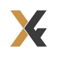inicial carta fx logotipo ou xf logotipo vetor Projeto modelo