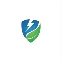 modelo de design de logotipo de energia verde vetor