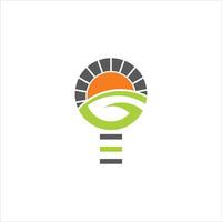 modelo de design de logotipo de energia verde vetor