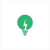 modelo de design de logotipo de energia verde vetor