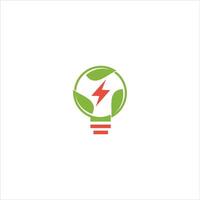 modelo de design de logotipo de energia verde vetor