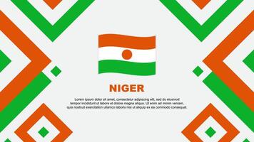Níger bandeira abstrato fundo Projeto modelo. Níger independência dia bandeira papel de parede vetor ilustração. Níger modelo
