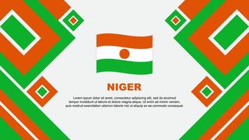 Níger bandeira abstrato fundo Projeto modelo. Níger independência dia bandeira papel de parede vetor ilustração. Níger desenho animado