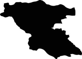 Burgas Bulgária silhueta mapa vetor