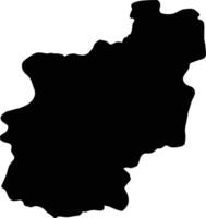 cuanza norte Angola silhueta mapa vetor