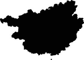 guangxi China silhueta mapa vetor