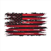 americano bandeira avermelhado abstrato arte com branco fundo vetor arte