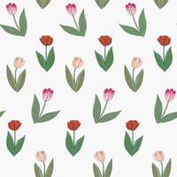 tulipas Primavera flores vetor desatado padronizar.