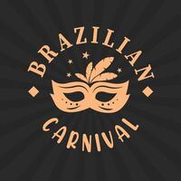 brasileiro carnaval social meios de comunicação postar ilustração vetor