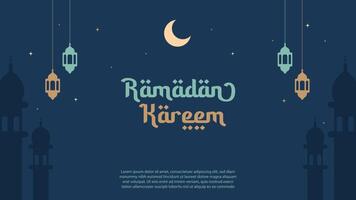 fundo de cartão de saudação ramadan kareem vetor