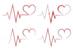 ecg coração batida linha ícone símbolo, coração batida pulso hospital logotipo placa. vetor. vetor