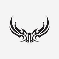 ícone de design de logotipo de vetor tribal preto e sinal tribal