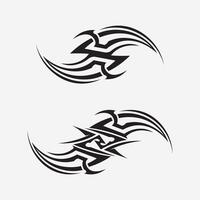 ícone de design de logotipo de vetor tribal preto e sinal tribal