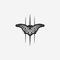 ícone de design de logotipo de vetor tribal preto e sinal tribal