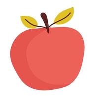 maçã fruta fresca cartoon ícone isolado estilo vetor