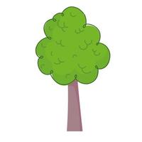 árvore verde planta desenho animado ícone design estilo simples vetor