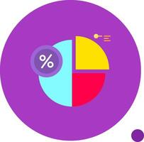 percentagem grandes círculo ícone vetor