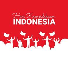 cartel da independência da indonésia vetor