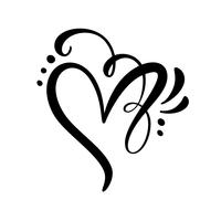 Ilustração do vetor do sinal do amor do coração. Símbolo romântico ligado, juntar-se, paixão e casamento. Elemento plano de design do dia dos namorados. Modelo para t-shirt, cartão, poster