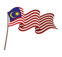 ícone de bandeira da malásia vetor