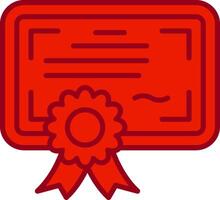 ícone de vetor de certificado