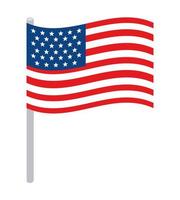 ilustração da bandeira dos EUA vetor