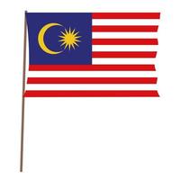desenho da bandeira da malásia vetor
