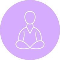 meditação linha multicírculo ícone vetor