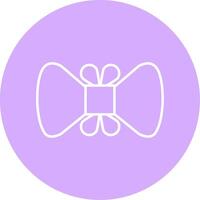 gravata-borboleta linha multicírculo ícone vetor