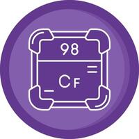 californium sólido roxa círculo ícone vetor