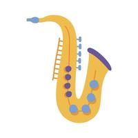 instrumento musical de saxofone vetor