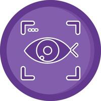 peixe olho sólido roxa círculo ícone vetor
