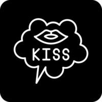 ícone de vetor de beijo