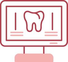 ortopantomograma sólido dois cor ícone vetor