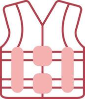 vida colete sólido dois cor ícone vetor