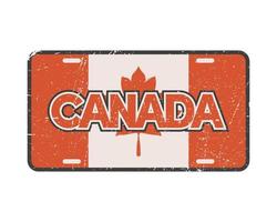 placa canadense vetor