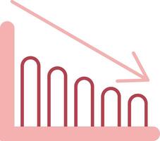 gráfico sólido dois cor ícone vetor