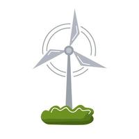 energia da turbina do moinho de vento vetor