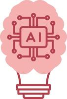 artificial inteligência sólido dois cor ícone vetor