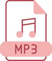 mp3 sólido dois cor ícone vetor